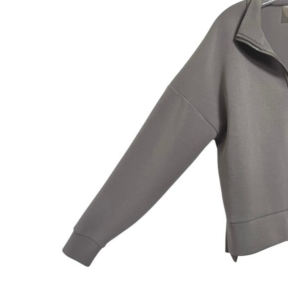 CALIA Women's Soft Scuba 1/4 Zip Relaxed Sweatshirt Gauntlet Gray Size Large - Picture 7 of 10
